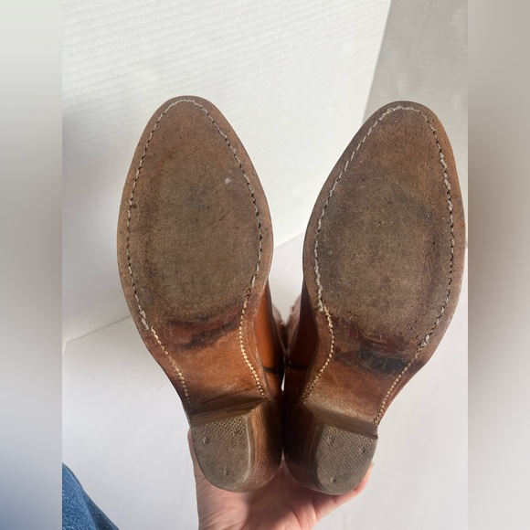 Vintage Frye Boots Genuine Leather Pull-on Western Boots Brown Women’s US 8 - Picture 9 of 16